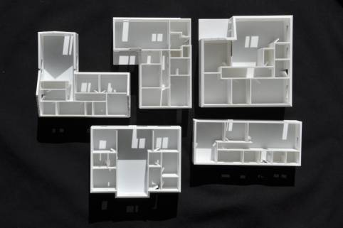 Modely S vytištěné na 3D tiskárně - půdorys